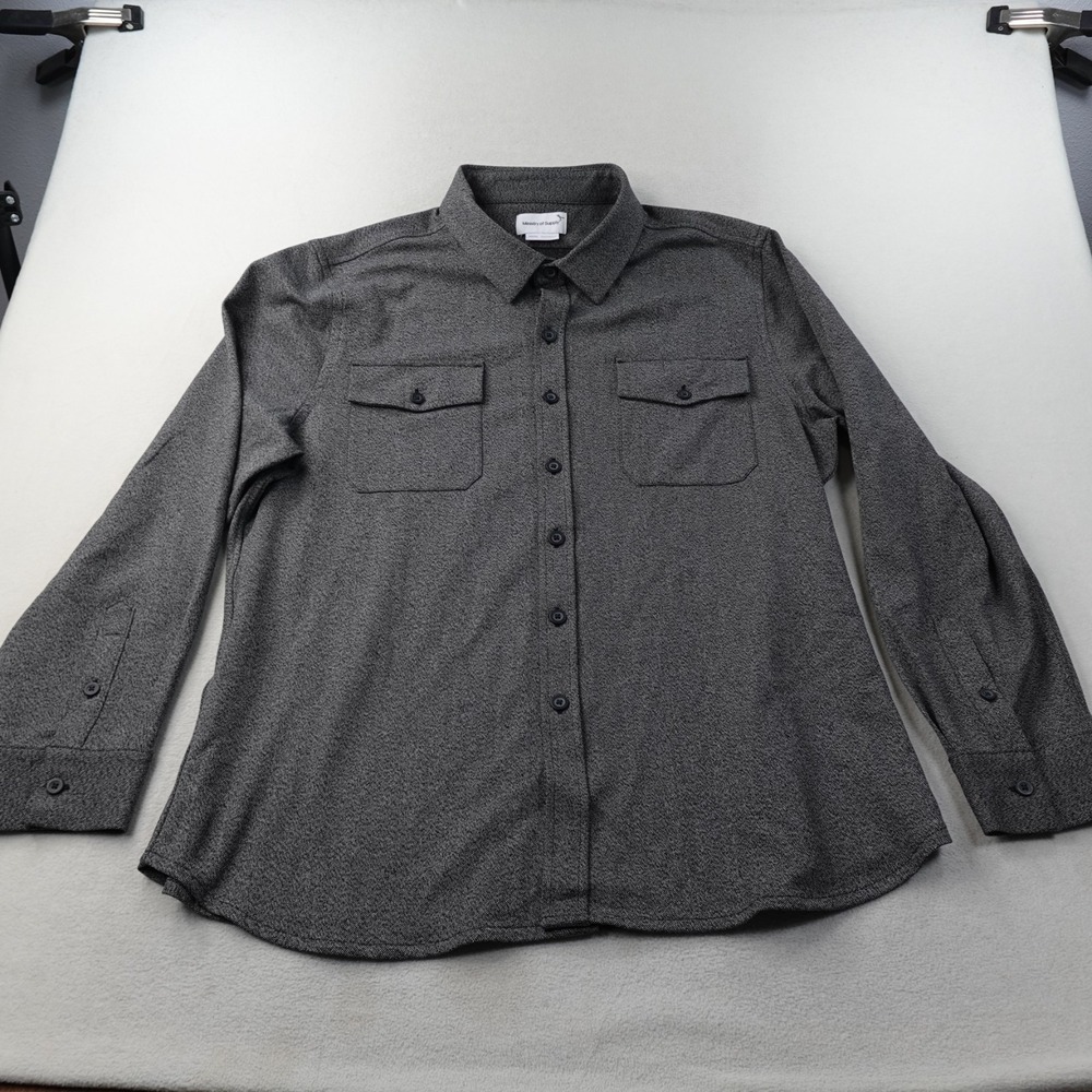 Ministry Of Supply Button Up Shirt Mens 3XL Gray Long Sleeve Field Performance